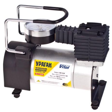 Компресор автомобільний 'Ураган' KA-У12040 100psi/12Amp/35л/прикур.+перехідник Компресор автомобільний 'Ураган' KA-У12040 100psi/12Amp/35л/прикур.+перехідник