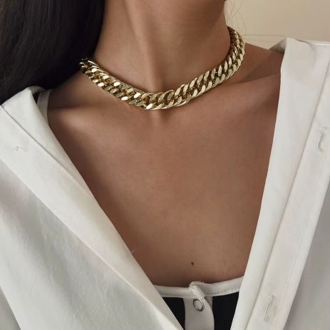 Намисто жіноче Ланцюжок у формі ланцюга змійки кольє чокер на шию 2 кольори
