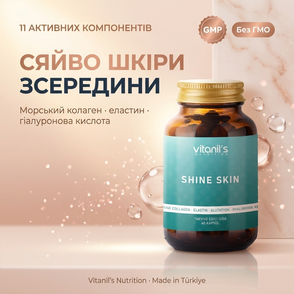 Дієтична добавка для ідеальної шкіри Vitanils, 60 капсул Дієтична добавка для ідеальної шкіри Vitanils, 60 капсул