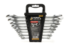 Ключи рожковые SATIN FINISH набор 8 шт (6–20/22 мм) CrV DIN 3110 MASTERTOOL 70-2108