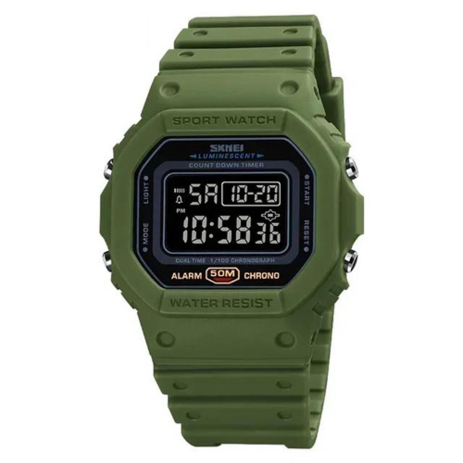 Годинник наручний 1628AGBK SKMEI, ARMY GREEN-BLACK Годинник наручний 1628AGBK SKMEI, ARMY GREEN-BLACK