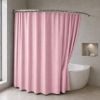 Шторка для ванной широкая 240x180 см однотонная розовая 5314/pink2