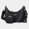 Жіноча сумка Prada хобо чорна