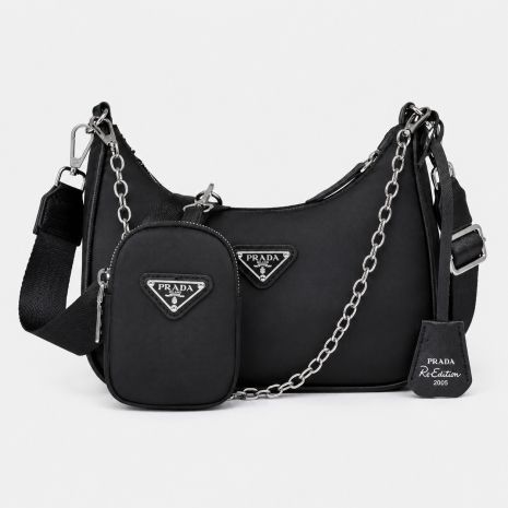 Жіноча сумка Prada хобо чорна
