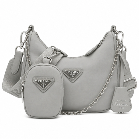 Жіноча сумка Prada хобо сіра Жіноча сумка Prada хобо сіра