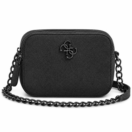 Женская сумка Guess кросс-боди черная с темной фурнитурой Женская сумка Guess кросс-боди черная с темной фурнитурой