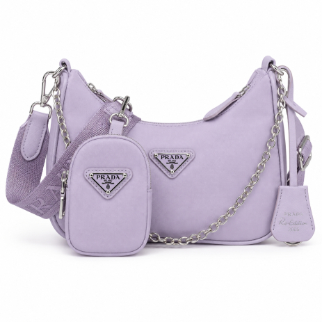 Жіноча сумка Prada хобо фіолетова