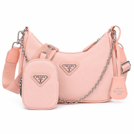 Женская сумка Prada хобо светло-розовая Женская сумка Prada хобо светло-розовая