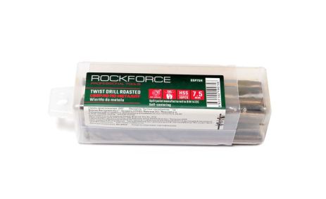 Сверло по металлу 4.5мм HSS+Co(10шт), в пластиковом футляре ROCKFORCE RF-DSP45H Сверло по металлу 4.5мм HSS+Co(10шт), в пластиковом футляре ROCKFORCE RF-DSP45H