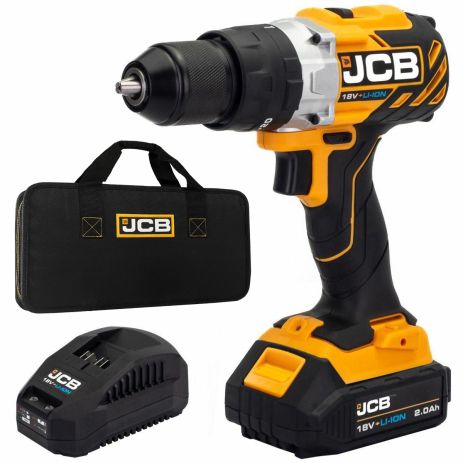 Бесщеточная аккумуляторная комбинированная дрель (JCB-BLCD-B-E) 18V, max 65Nm в комплекте с зарядным устройством (JCB-18VFC-E) 2.4A и батареей аккуму(JCB-20LI-E) 2.0AH JCB-18BLCD-2XB-E Бесщеточная аккумуляторная комбинированная дрель (JCB-BLCD-B-E) 18V, max 65Nm в комплекте с зарядным устройством (JCB-18VFC-E) 2.4A и батареей аккуму(JCB-20LI-E) 2.0AH JCB-18BLCD-2XB-E