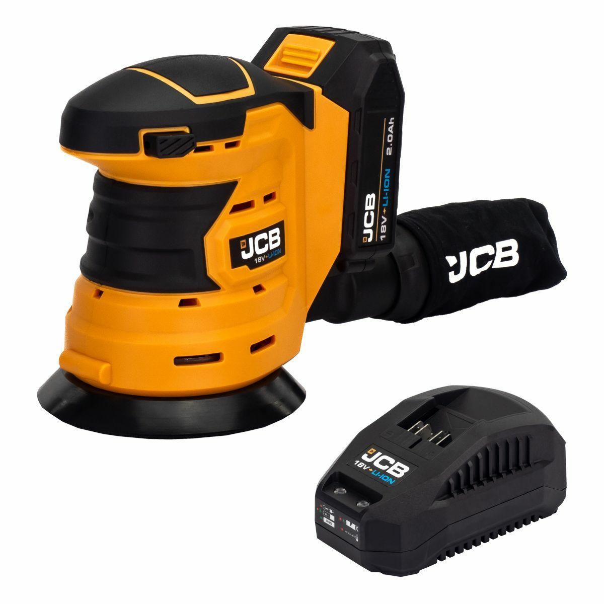 Аккумуляторная орбитальная шлифовальная машина 18 В 2 Ач + сумка JCB-18OS-2XB-E Аккумуляторная орбитальная шлифовальная машина 18 В 2 Ач + сумка JCB-18OS-2XB-E