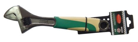 Разводной ключ с резиновой рукояткой 12"-300 мм (захват 35 мм) ROCKFORCE RF-649300AB