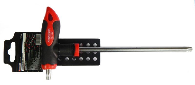 Ключ Т-образный TORX с прорезиненной рукояткой T20х100мм, на пластиковом держателе Forsage F-76720G Ключ Т-образный TORX с прорезиненной рукояткой T20х100мм, на пластиковом держателе Forsage F-76720G