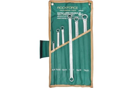 Набор ключей накидных экстра длинных 6пр. (8x10-19x21мм) ROCKFORCE RF-50622P