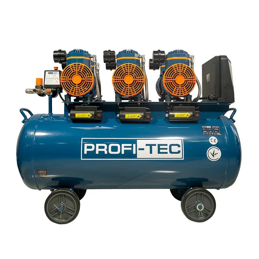 Компрессор безмасляный PROFI-TEC OFC-100.6 (100 л, 4.5 кВт, 715 л/мин) Компрессор безмасляный PROFI-TEC OFC-100.6 (100 л, 4.5 кВт, 715 л/мин)