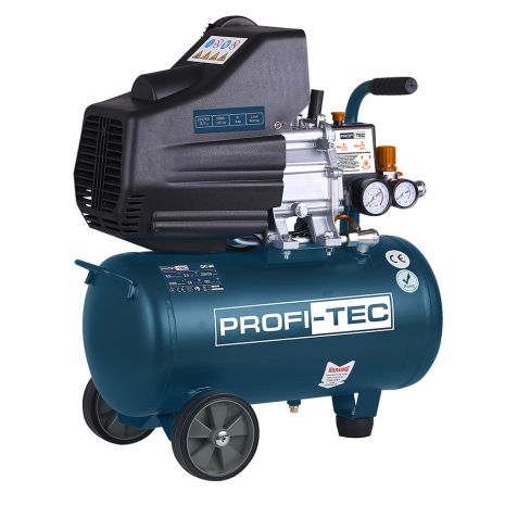 Компрессор масляный PROFI-TEC OC-24 (1.5 кВт, 24 л, 8 бар, 195 л/мин, 1 цилиндр)