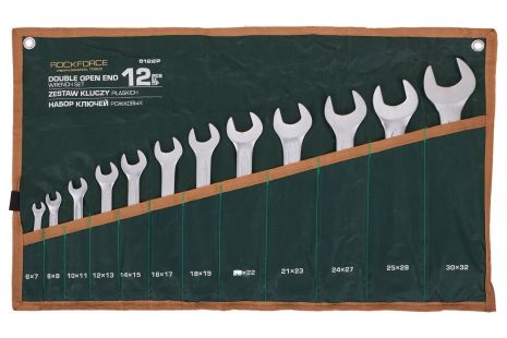 Набор ключей рожковых 12пр. (6х7-30х32мм) ROCKFORCE RF-5122P