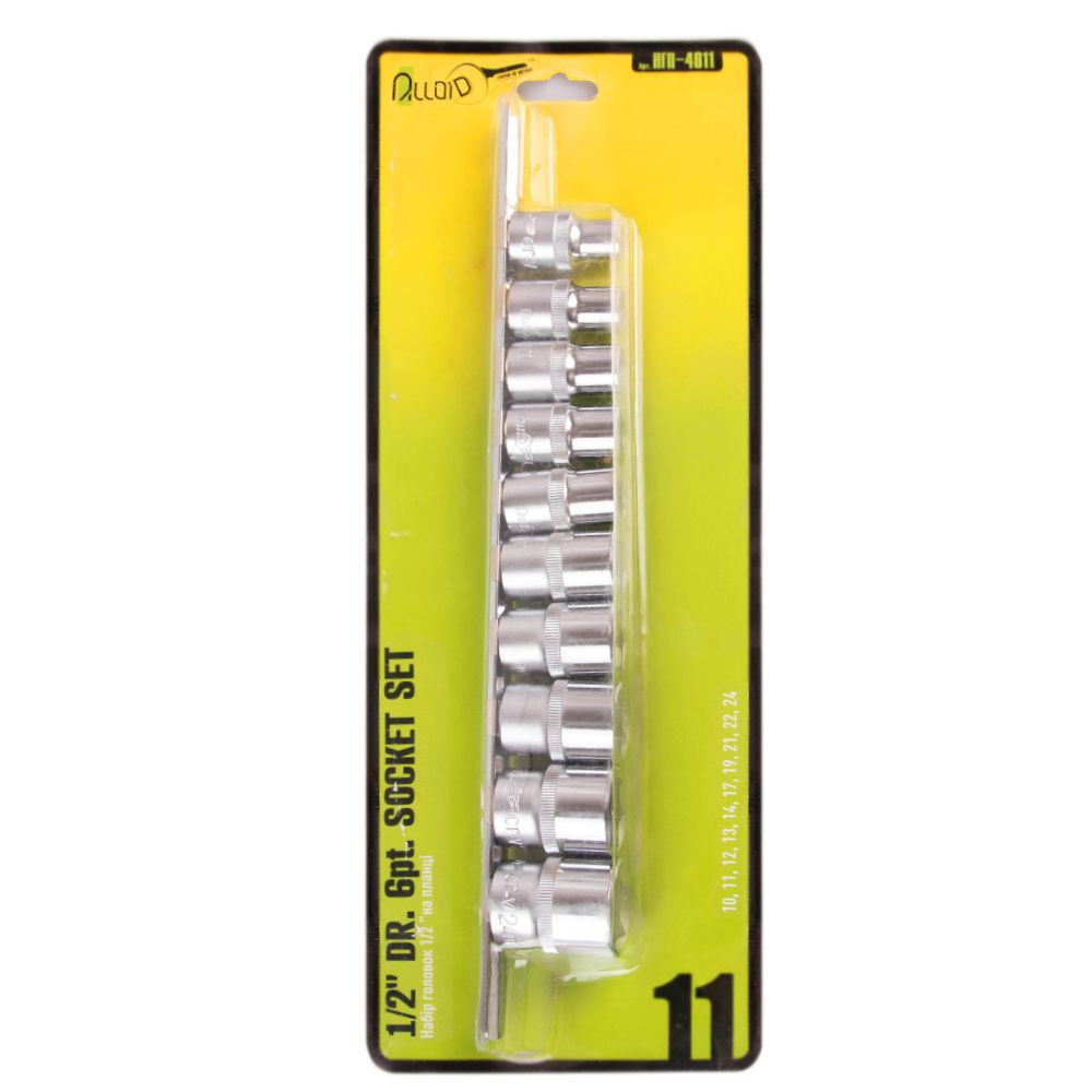 Alloid. Набор головок 1/2' на планке, 10,11,12,13,14,17,19,21,22,24 mm. 11 предм.(НГП-4011) (НГП-4011) Alloid. Набор головок 1/2' на планке, 10,11,12,13,14,17,19,21,22,24 mm. 11 предм.(НГП-4011) (НГП-4011)