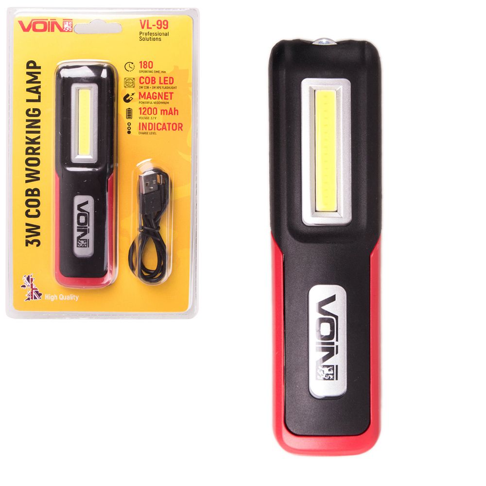 Переноска 'VOIN' VL- 99, 3W-COB+3W XPE/АКБ1200mAh/магнит/инд. заряда (VL-99) Переноска 'VOIN' VL- 99, 3W-COB+3W XPE/АКБ1200mAh/магнит/инд. заряда (VL-99)