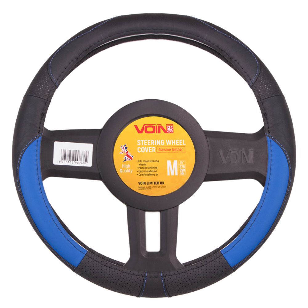 Чехол руля VLOD-L2031 BK/BL M черн-син/БО/перф/кожа (VLOD-L2031 BK/BL M) Чехол руля VLOD-L2031 BK/BL M черн-син/БО/перф/кожа (VLOD-L2031 BK/BL M)