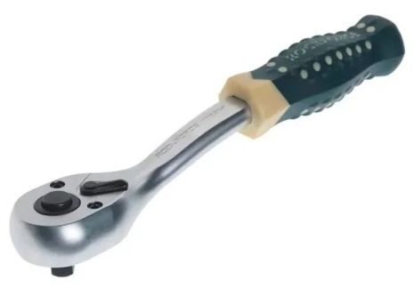 Трещотка реверсивная усиленная изогнутая с резиновой ручкой 1/2" (72зуб.) ROCKFORCE RF-802422 Трещотка реверсивная усиленная изогнутая с резиновой ручкой 1/2" (72зуб.) ROCKFORCE RF-802422