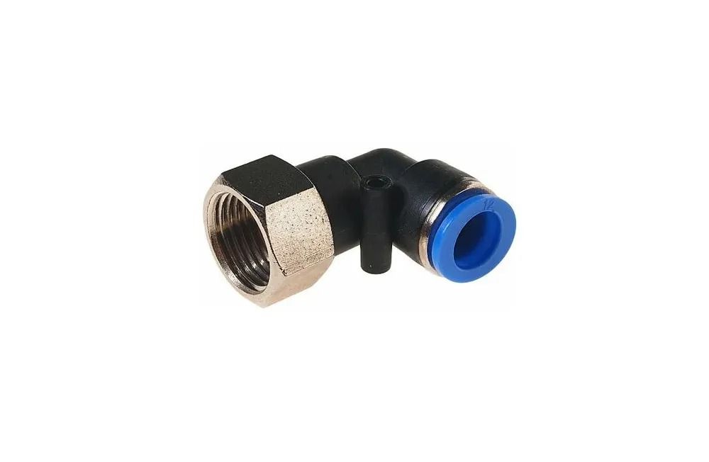 Фитинг угловой для пластиковых трубок 12мм с внутренней резьбой 1/2" ROCKFORCE RF-SPLF12-04 Фитинг угловой для пластиковых трубок 12мм с внутренней резьбой 1/2" ROCKFORCE RF-SPLF12-04