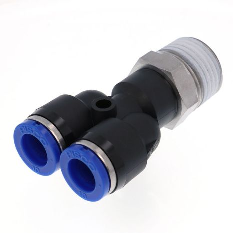 Фитинг Y-образный для пластиковых трубок 10мм с наружной резьбой 1/2" ROCKFORCE RF-SPX10-04 Фитинг Y-образный для пластиковых трубок 10мм с наружной резьбой 1/2" ROCKFORCE RF-SPX10-04