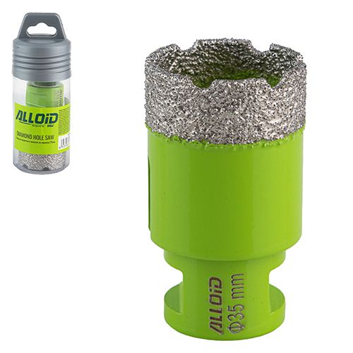 Alloid. Сверло корончатое алмазное по керамике 35мм, для УШМ М14х2мм (DC-14035) Alloid. Сверло корончатое алмазное по керамике 35мм, для УШМ М14х2мм (DC-14035)