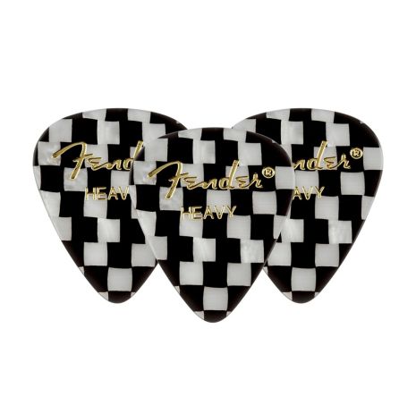 Набор медиаторов FENDER 351 SHAPE PREMIUM PICKS CHECKER HEAVY (3 PICKS)