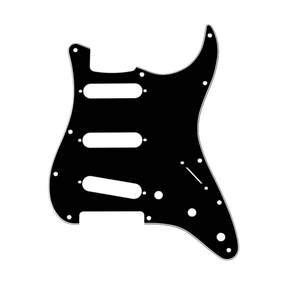 Пикгард FENDER 11-HOLE MODERN-STYLE STRATOCASTER S/S/S PICKGUARDS BLACK Пикгард FENDER 11-HOLE MODERN-STYLE STRATOCASTER S/S/S PICKGUARDS BLACK