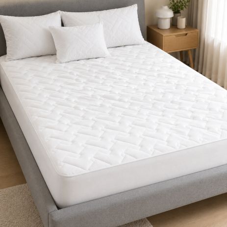 Наматрасник защитный IDEIA Nordic Comfort Luxe 140×200×35 см, стеганый, плотность 250 г/м² (8-34676)