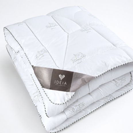 Одеяло летнее IDEIA Super Soft Classic 175×210 см, искусственный пух, плотность 200 г/м² (8-11787)