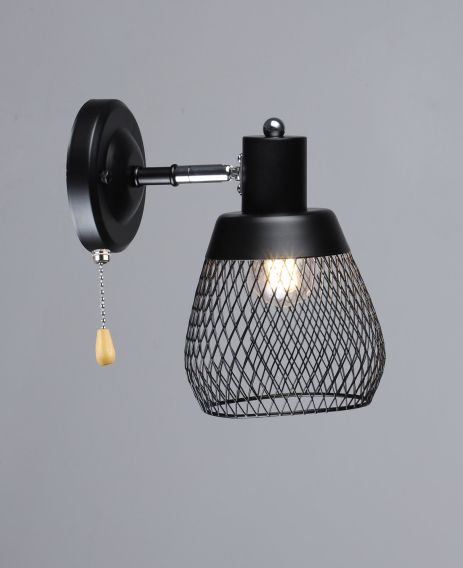 Бра настенное VALESO K2357/1W черный+хром Бра настенное VALESO K2357/1W черный+хром