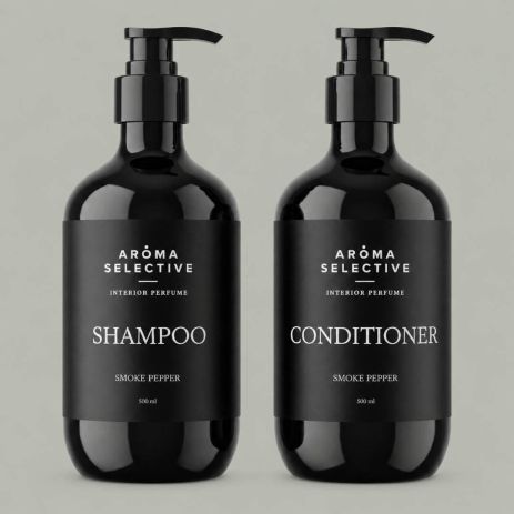 Набор Aroma Selective Smoke Pеpper DUO-L парфюмированный шампунь и кондиционер для всех типов волос, 2х500 мл Набор Aroma Selective Smoke Pеpper DUO-L парфюмированный шампунь и кондиционер для всех типов волос, 2х500 мл