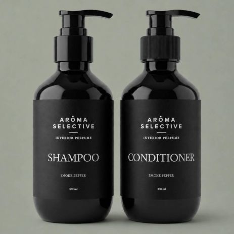 Набор Aroma Selective Smoke Pеpper DUO-M парфюмированный шампунь и кондиционер для всех типов волос, 2х300 мл Набор Aroma Selective Smoke Pеpper DUO-M парфюмированный шампунь и кондиционер для всех типов волос, 2х300 мл