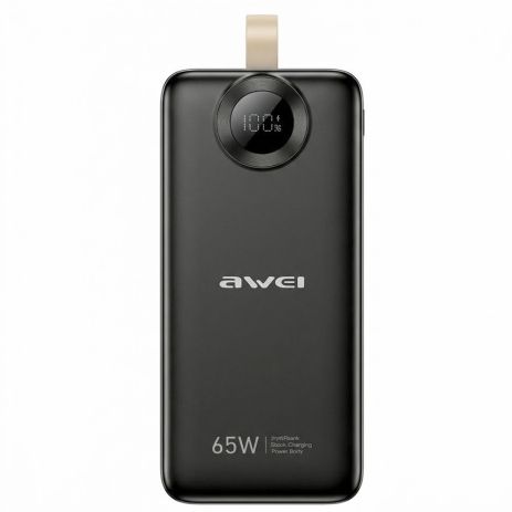 Power Bank Awei PA-34 30000mAh PD 65W LED Black UA UCRF
