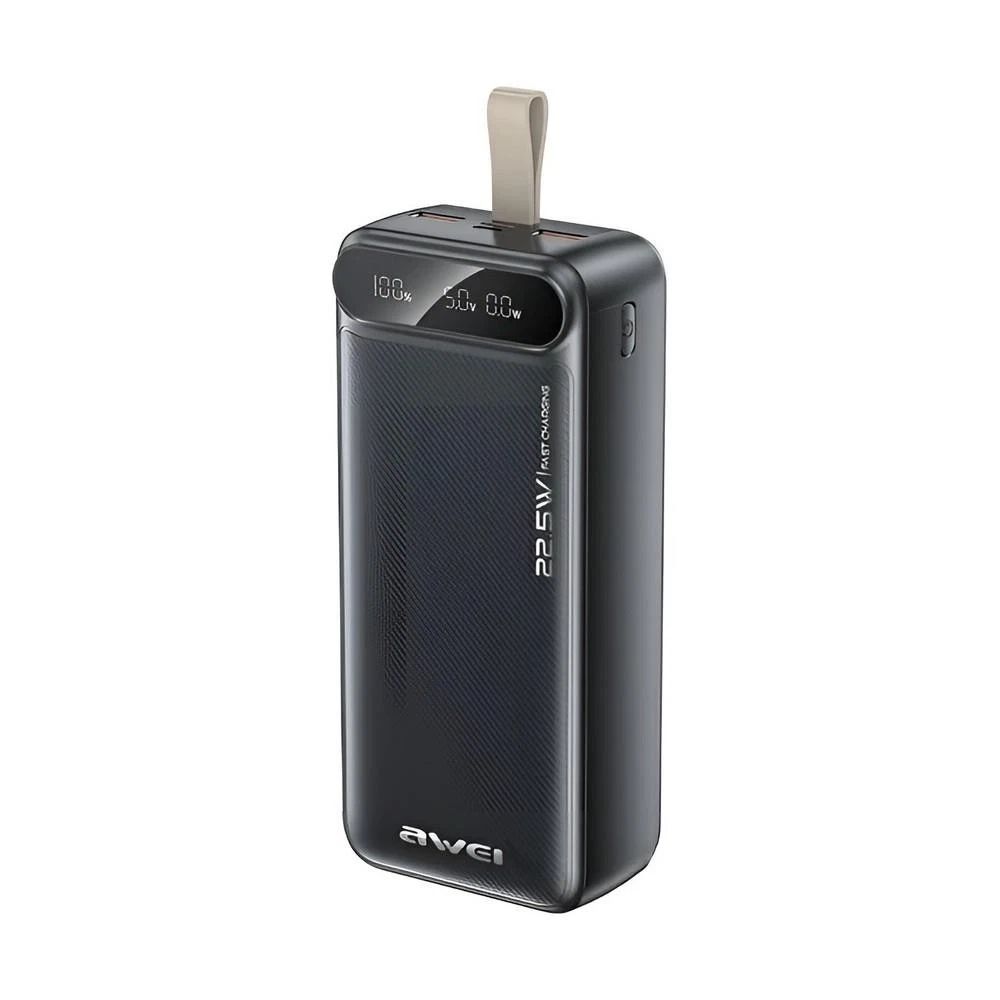 Power Bank Awei PA-12 30000mAh PD 22.5W LED Black UA UCRF Power Bank Awei PA-12 30000mAh PD 22.5W LED Black UA UCRF