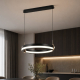 Підвісна LED-люстра VALESO G 2919/500D 108W, з пультом 2.4G з затемненням Чорний+Золото