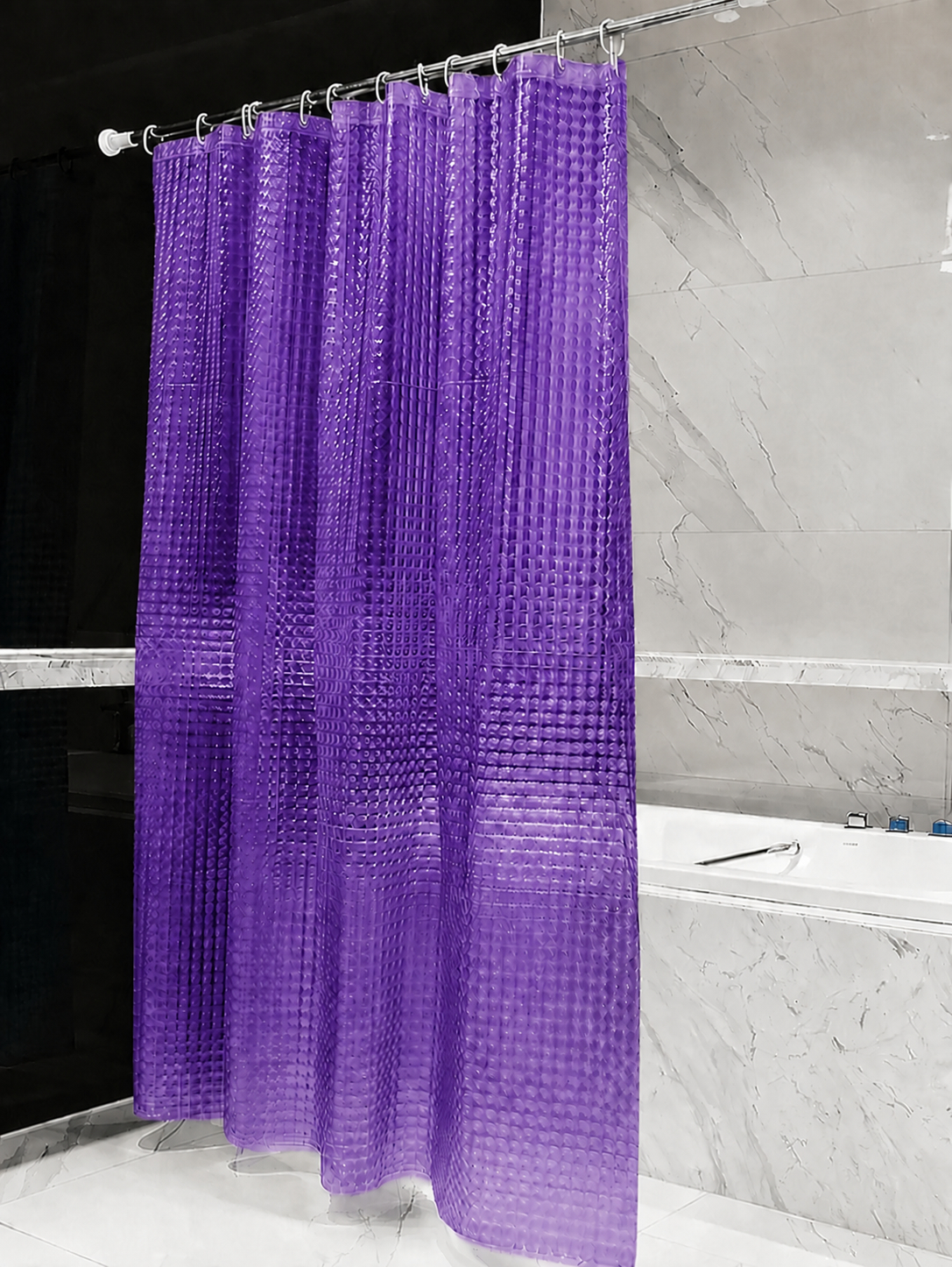 Шторка для ванної з плівки 3Д ефект 3D violet Шторка для ванної з плівки 3Д ефект 3D violet