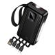 УМБ HOCO Jingyao power bank dual lighting four cables J173 (20000mAh) |2C/2A, PD/QC, 22.5W/3A| black