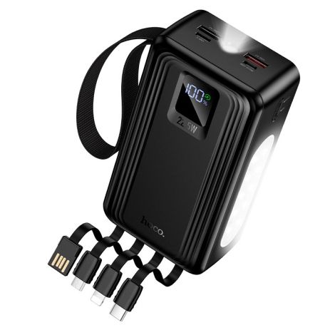 УМБ HOCO Jingyao power bank dual lighting four cables J173A 30000mAh |1C/2A, 22.5W/3A, PD/QC| 30000m black УМБ HOCO Jingyao power bank dual lighting four cables J173A 30000mAh |1C/2A, 22.5W/3A, PD/QC| 30000m black