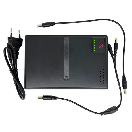 ДБЖ UPS DC1018L-D3 POE Type-C 9600mAh, під замінні АКБ 18650 4шт (В комплекті) D3 Black