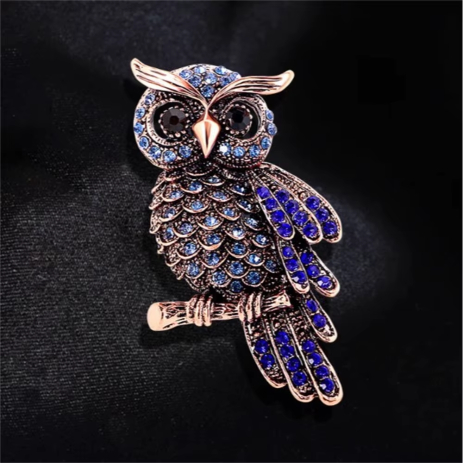 Брошь Сова OWL шпилька с синей совой Брошь Сова OWL шпилька с синей совой