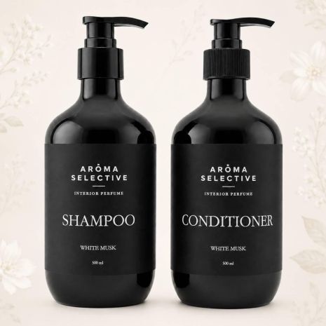Набір Aroma Selective White Musk DUO-L парфумований шампунь і кондиціонер для всіх типів волосся, 2х500 мл