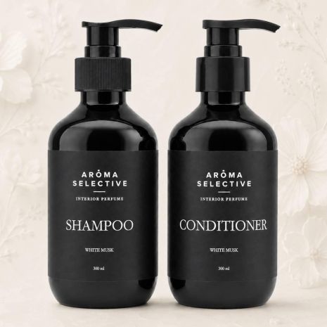 Набір Aroma Selective White Musk DUO-M парфумований шампунь і кондиціонер для всіх типів волосся, 2х300 мл