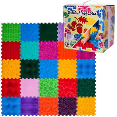 Масажний килимок Ortek Mega Mix 25 елементів 26×26 см для стоп (11275) Масажний килимок Ortek Mega Mix 25 елементів 26×26 см для стоп (11275)