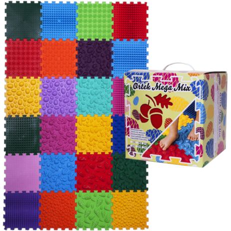 Масажний килимок Ortek Mega Mix 24 елементи 26×26 см для стоп (11273) Масажний килимок Ortek Mega Mix 24 елементи 26×26 см для стоп (11273)