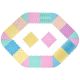 Масажний килимок Ortek Mega Mix Pastel 14 пазлів + 8 секторів-трикутників (12903)