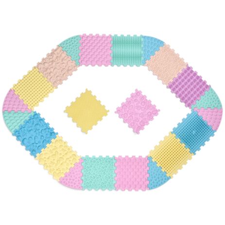 Масажний килимок Ortek Mega Mix Pastel 14 пазлів + 8 секторів-трикутників (12903) Масажний килимок Ortek Mega Mix Pastel 14 пазлів + 8 секторів-трикутників (12903)