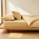 Комплект IDEIA Premium Satin євро 200×220 см, простирадло на резинці, беж (8-36088*001)